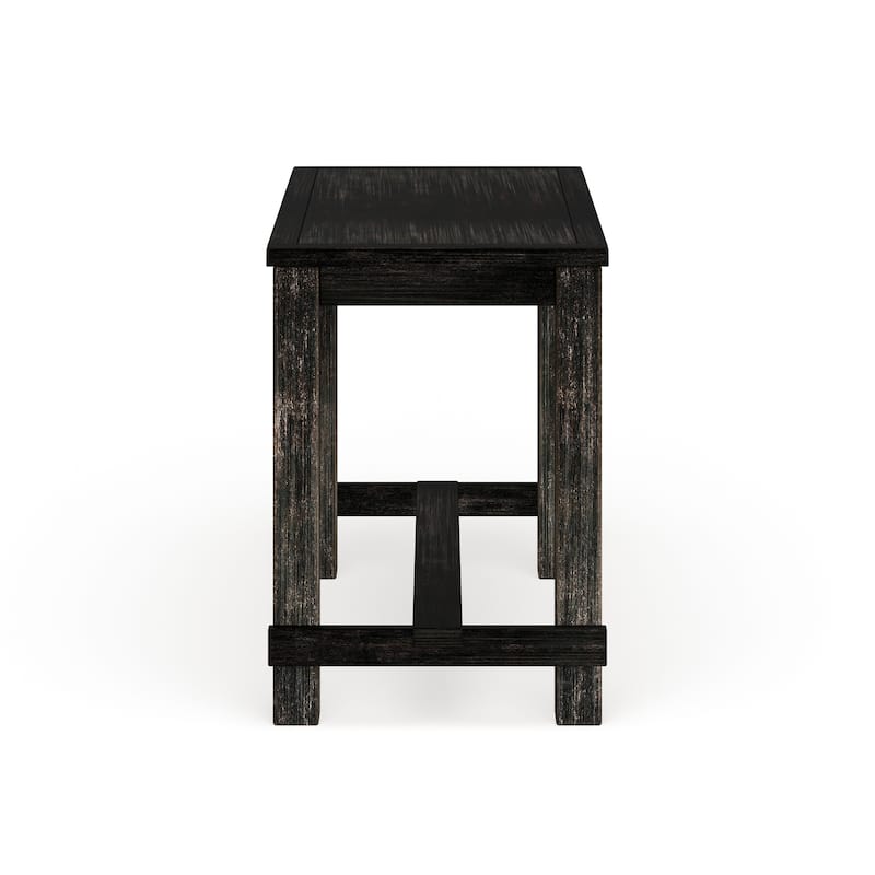 Vevo Rustic Black 60-inch Wide Solid Wood Bar Table by Furniture of America