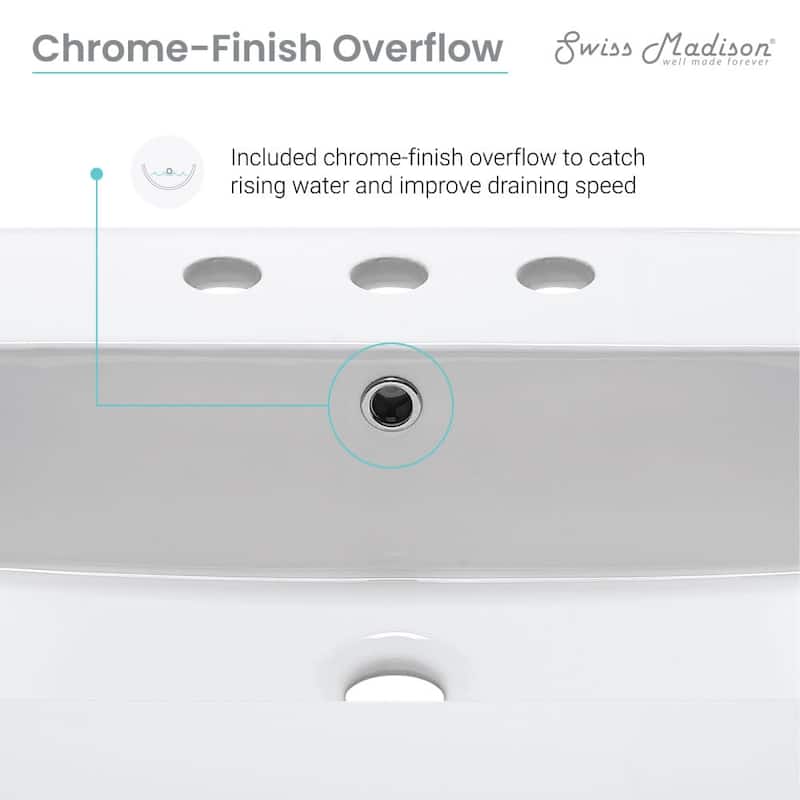 Swiss Madison SM-BV412-3 Cannes 24" Free Standing Single Basin Vanity