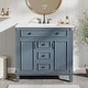preview thumbnail 3 of 10, 36" Freestanding Bathroom Vanity with Sink, 2 Drawers, 2 Door Organizers