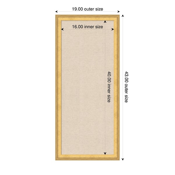 dimension image slide 61 of 91, Amanti Art Framed Fabric Pinboard Natural Linen Printed Bulletin Board