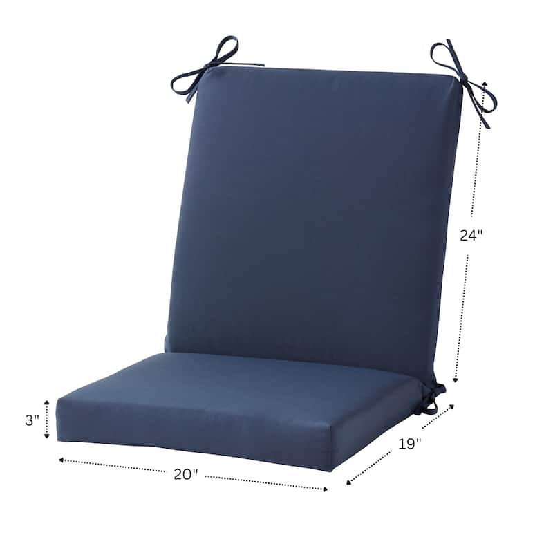 Greendale Home Fashions Outdoor High Back Chair Pad