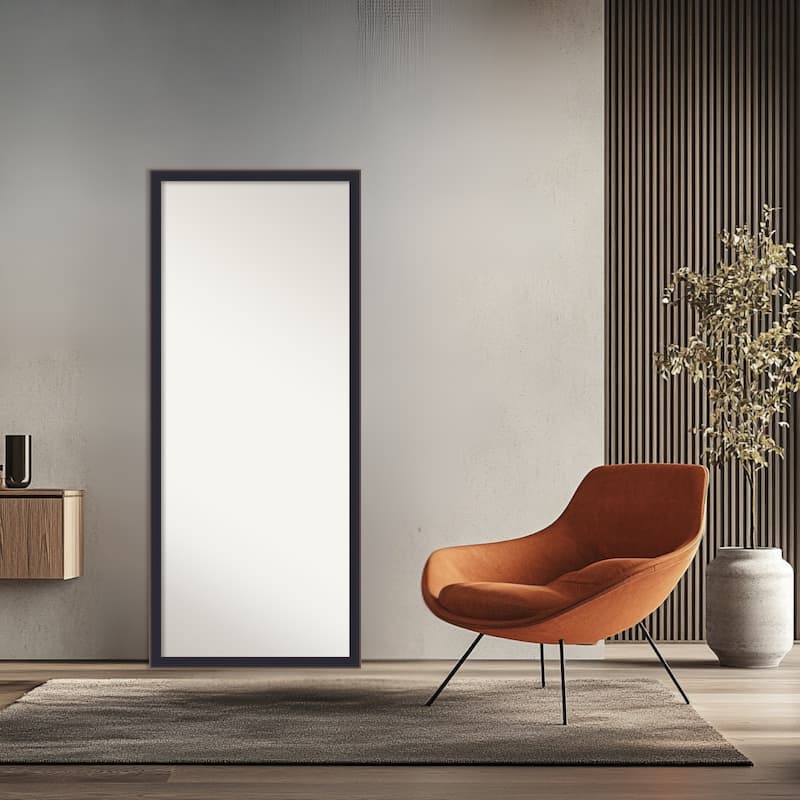 Havana Non-Beveled Framed Full-Length Floor Leaner Mirror - Havana Black Bronze - 27 x 63 in