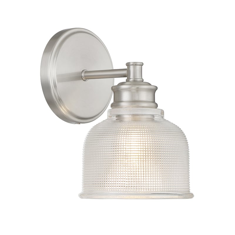 Bellevue SH90093 10" Tall Bathroom Sconce with Textured Glass Shade