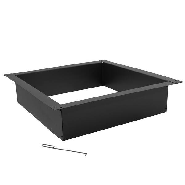 Shop Sunnydaze Square Heavy Duty Fire Pit Rim Diy Kit For Above Or
