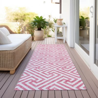 Machine Washable Indoor/ Outdoor Chantille Geo Modern Rug
