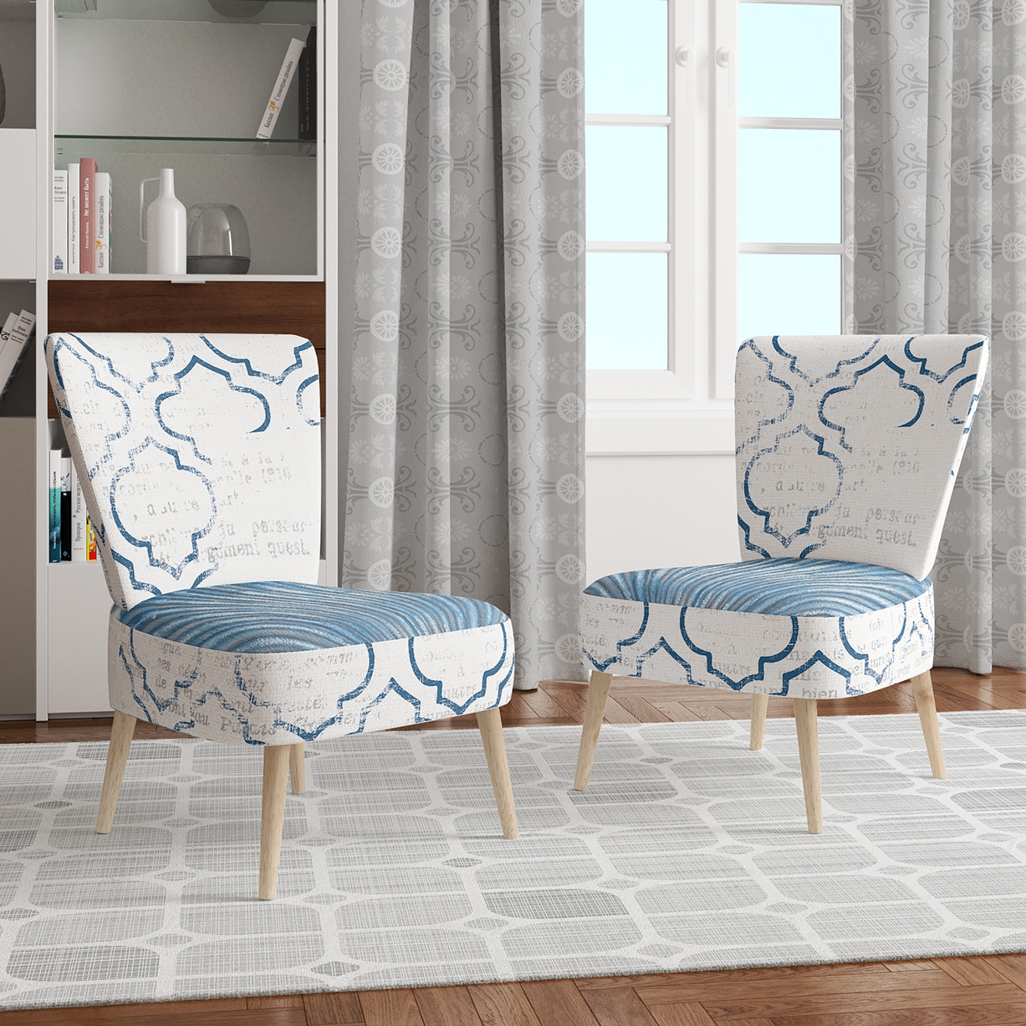 Nautical print accent chairs sale