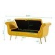 preview thumbnail 27 of 65, Armed Ottoman Bench PU Leather Bench Button Tufted Sofa Stool Bench Footrest Stoolfor Entryway, Living Room and Window
