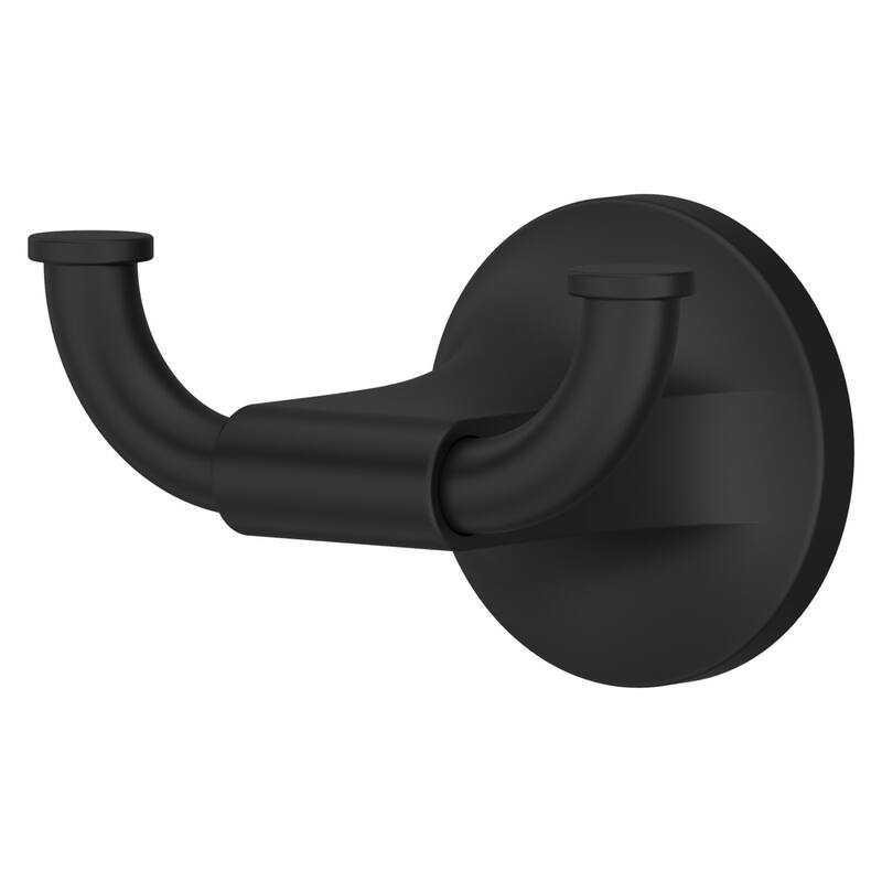 Pfister BRH-PFM0 Pfirst Modern Double Robe Hook Rack with 2 Hooks - Matte Black