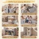 preview thumbnail 16 of 18, Costway 3 PCS Kids Table and Chair Set, Space-saving Toddler Table and