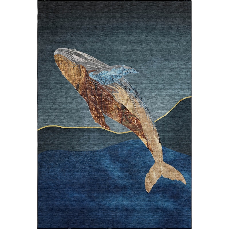 Premium Washable Super Soft Modern Whale Mayfield Rug