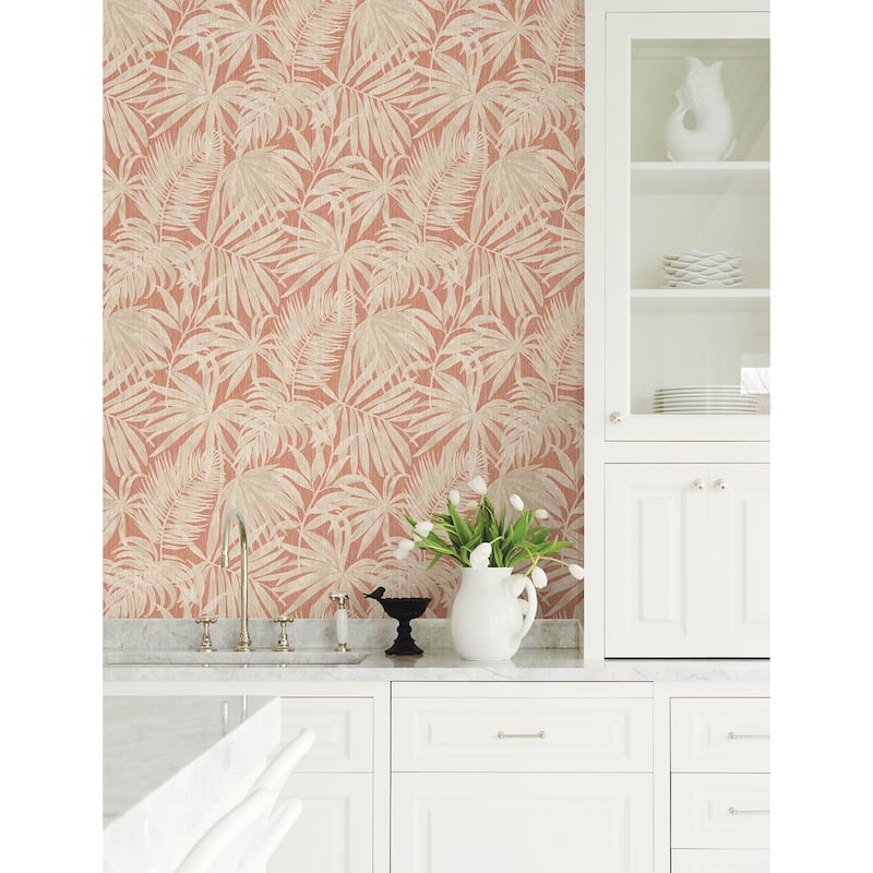 Chesapeake Sonny Rust Fronds Wallpaper