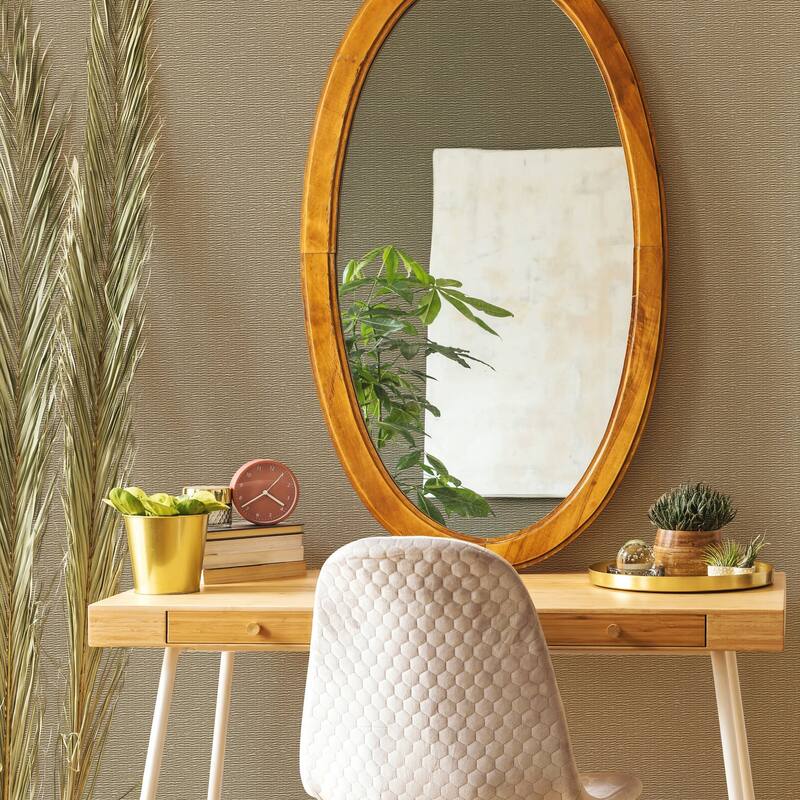 Galerie Wallcoverings Woods and Wicker Collection Woven Wicker Textile Matte Finish Vinyl on Non-woven Wallpaper Roll
