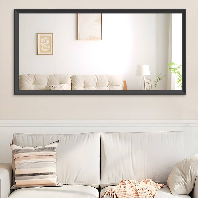 60" x 30" Oversized Rectangle Bathroom Wall Mirror with Aluminum Frame