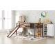 preview thumbnail 3 of 7, Creative Twin Loft Bed with Chalkboard, Slide, and Staircase for Kids