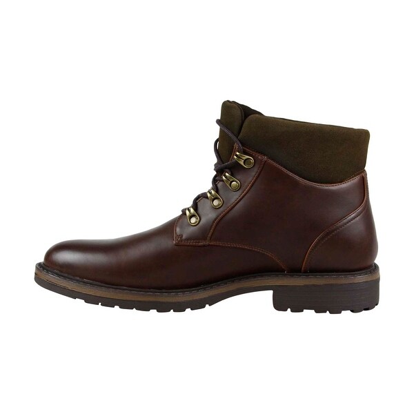 bainx short combat boot with suede collar