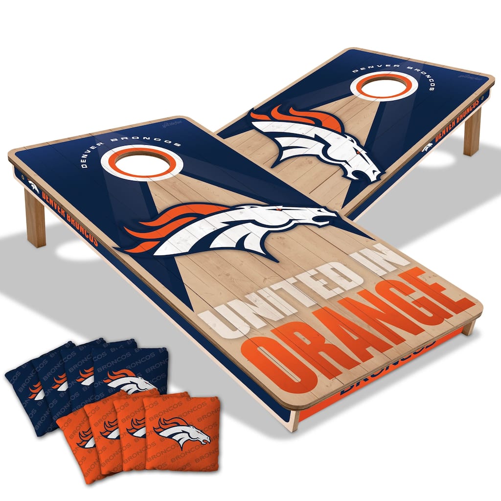 Denver Broncos NFL 2x4 Professional Cornhole Board Set