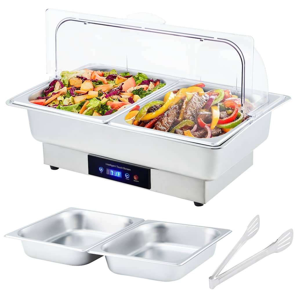 9 QT Electric Chafing Dish Buffet Set, Food Warmer for Parties, Banquets, Buffets - 1/2 Half Pan