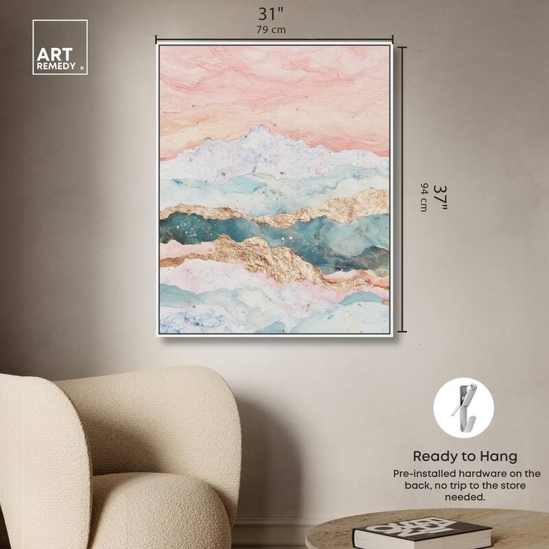 Rose Quartz Ridge Canvas by Art Remedy