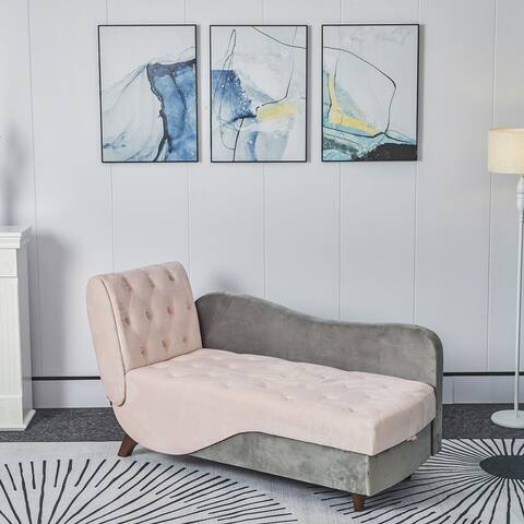 26.7" Modern Single Velvet Upholstered Convertible Sofa