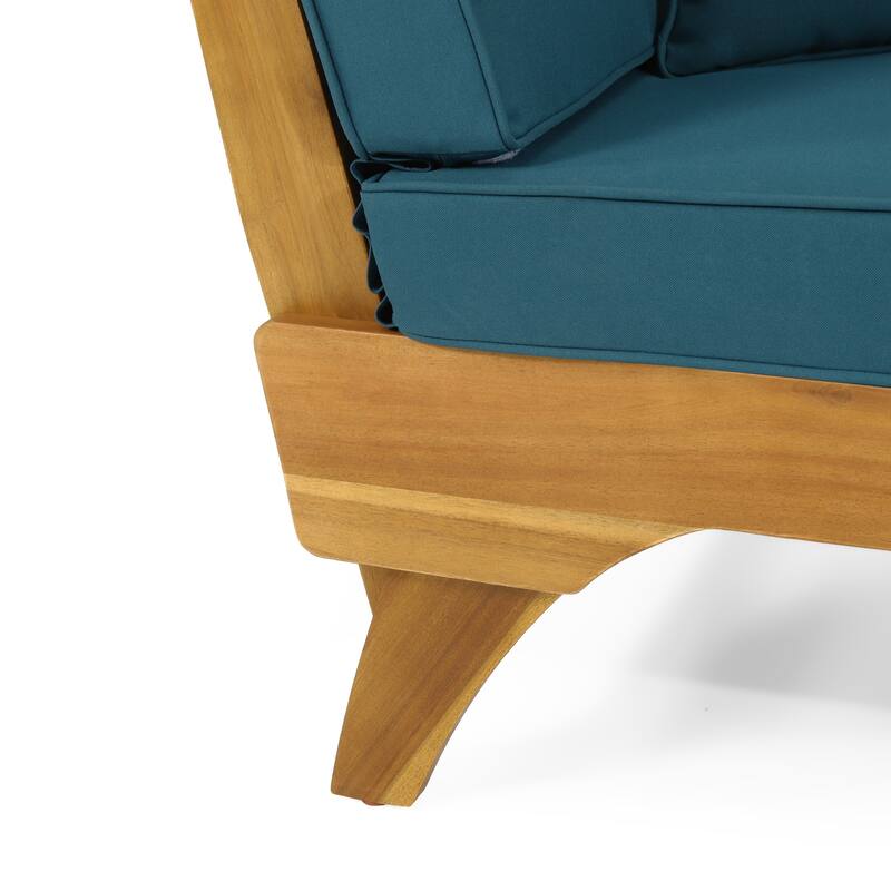 Expandable Patio Sofa Daybed with Adjustable Armrest