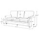 preview thumbnail 10 of 44, Rita Living Room 3-Seat Genuine Leather Sofa with Solid Wood Legs and Nailhead