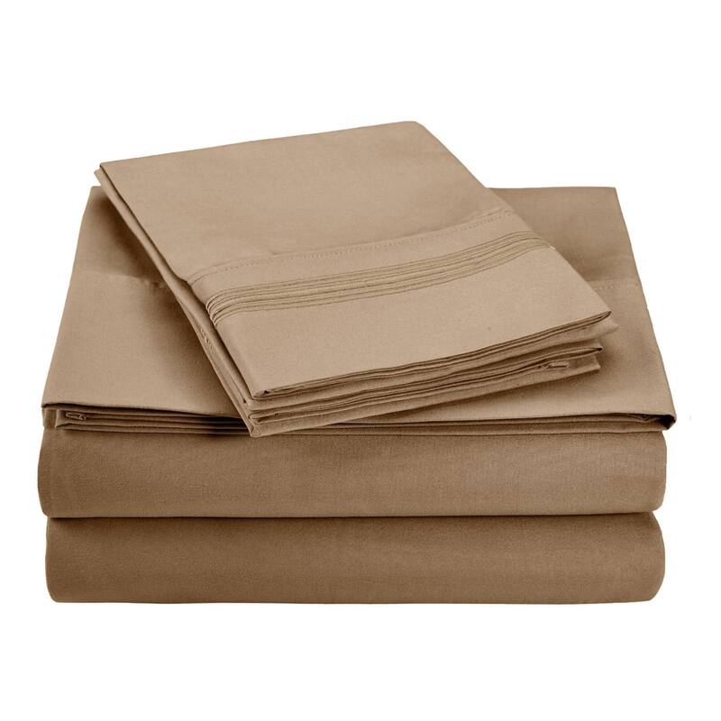 Superior Embroidered Microfiber Deep Pocket Bed Sheet Set