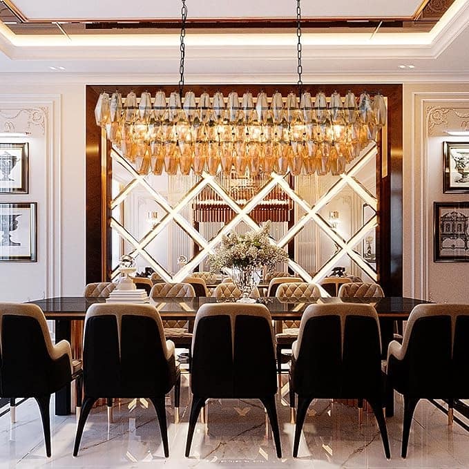 KAYLA 37in Modern Extra Large Black Chandeliers
