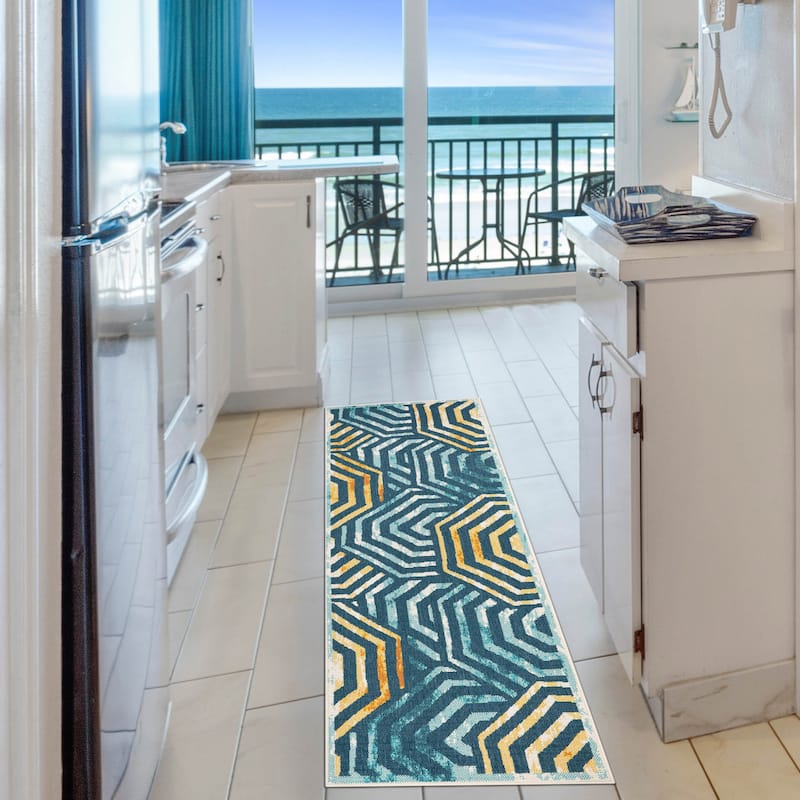 Superior Waimea Modern Geometric Coastal Indoor Outdoor Area Rug