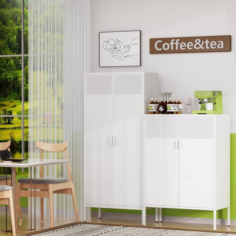 Versatile Metal Storage Cabinet with Innovative Design for Various Spaces