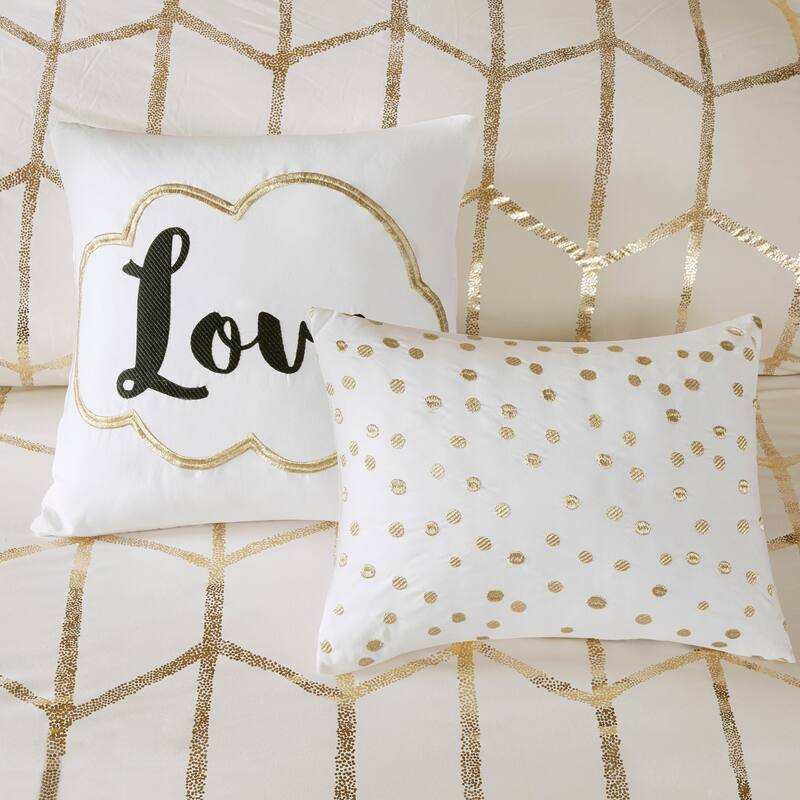 Intelligent Design Khloe 5-pc. Metallic Printed Comforter Set
