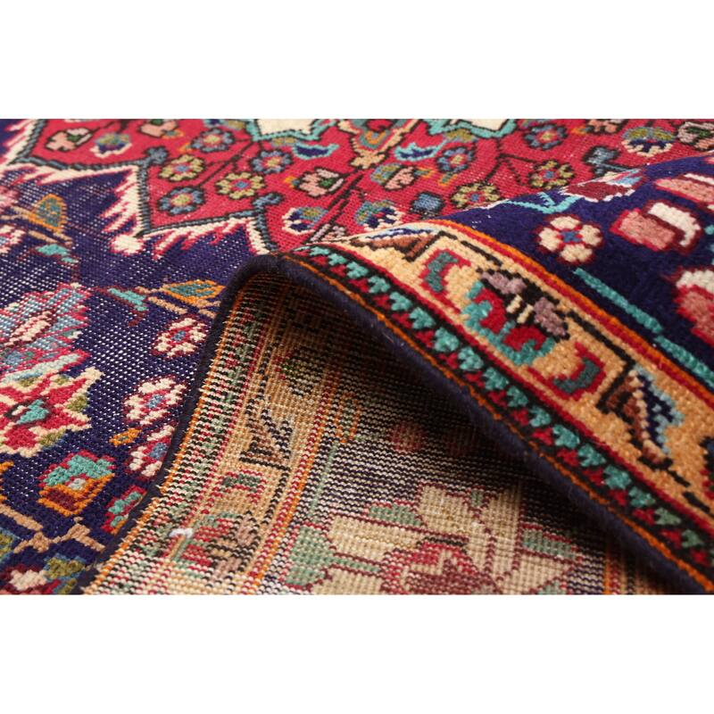 ECARPETGALLERY Hand-knotted Antalya Vintage Navy Wool Rug - 6'9 x 9'4