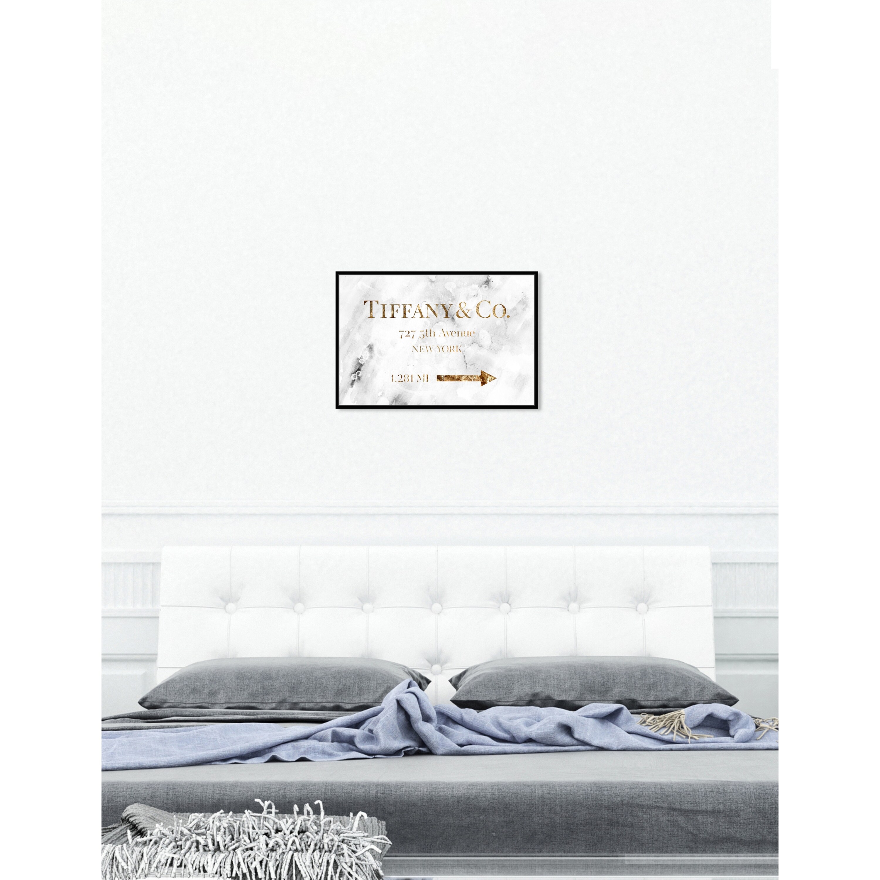 Oliver Gal 'Jewelry Road Sign Glam' Fashion Framed Art Print