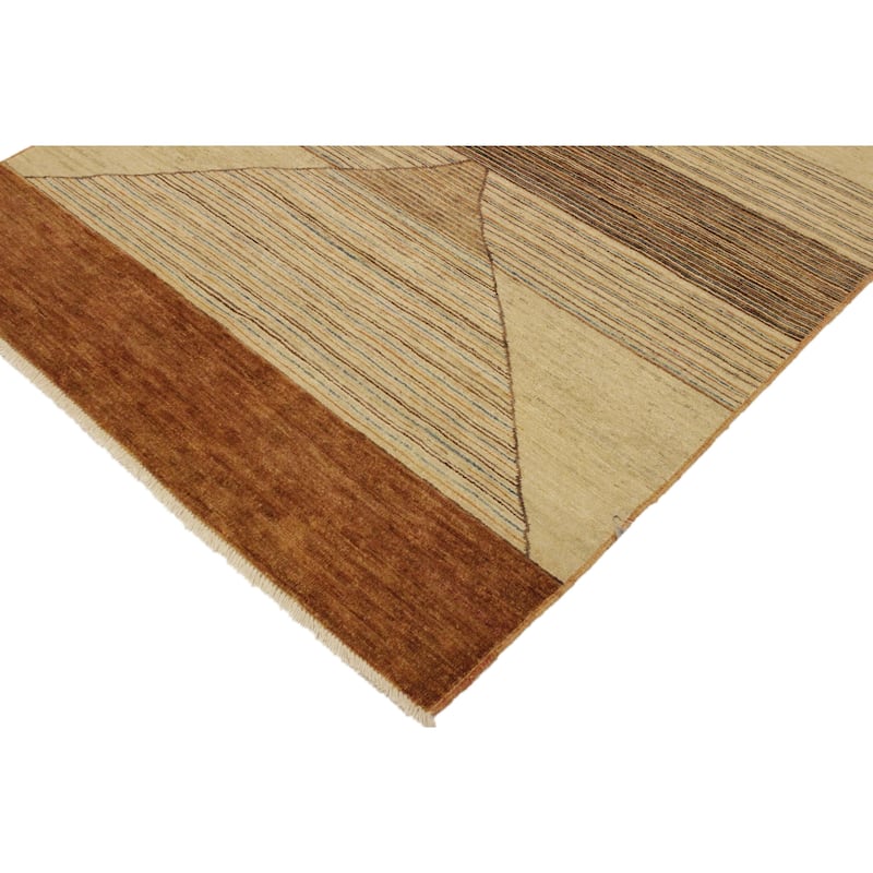 Chic hourglass Echo Gabbeh Hand Knotted Wool Area Rug