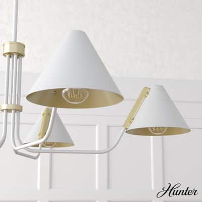 Hunter Grove Isle 5-Light Chandelier, Dining Room, Entry, Mid-Century Modern, Geometric