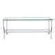 preview thumbnail 1 of 4, Saide Rectangular Glass Top Coffee Table Chrome Clear and Chrome - Glass