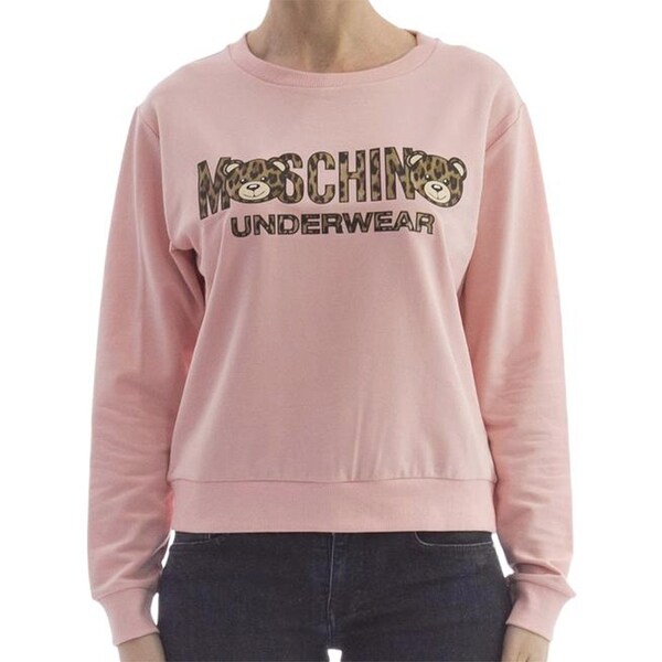 womens pink crew neck sweatshirt