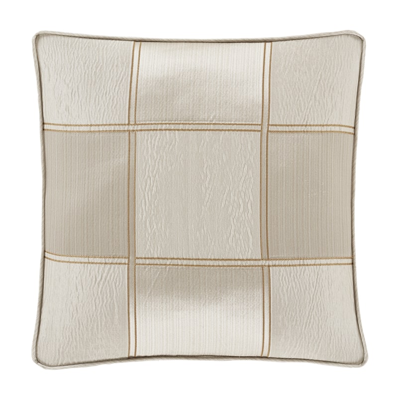 J. Queen New York Brando Ivory 18" Square Decorative Throw Pillow