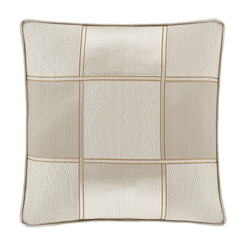 J. Queen New York Brando Ivory 18" Square Decorative Throw Pillow