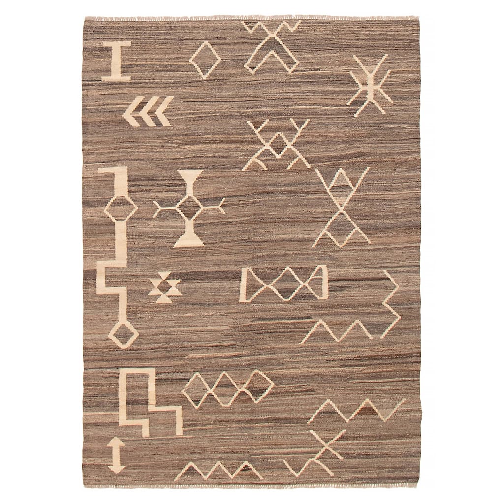 Sivas Taupe Kilim 5'8" x 8'1" - 5'8 x 8'1