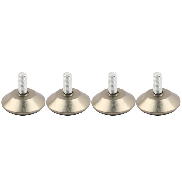 4pcs Black 40mm Dia M8x46mm Thread Adjustable Furniture Glide Leveling Feet Pad 