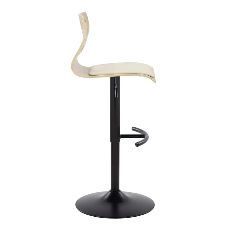 Carson Carrington Sala Adjustable Bar Stool with Rounded T Footrest (Set of 2)