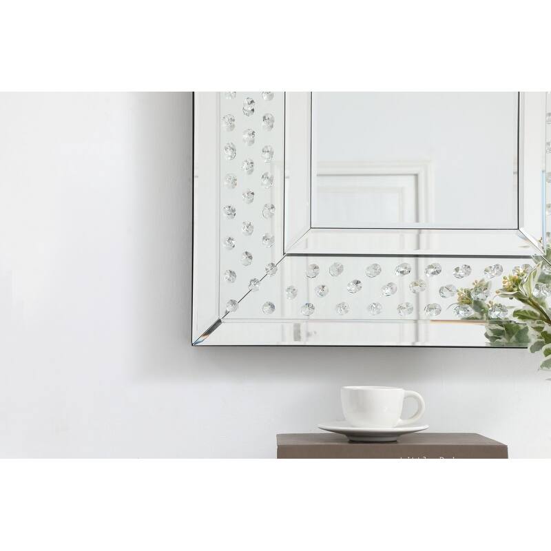 Samara Crystal Rectangle Mirror - Clear