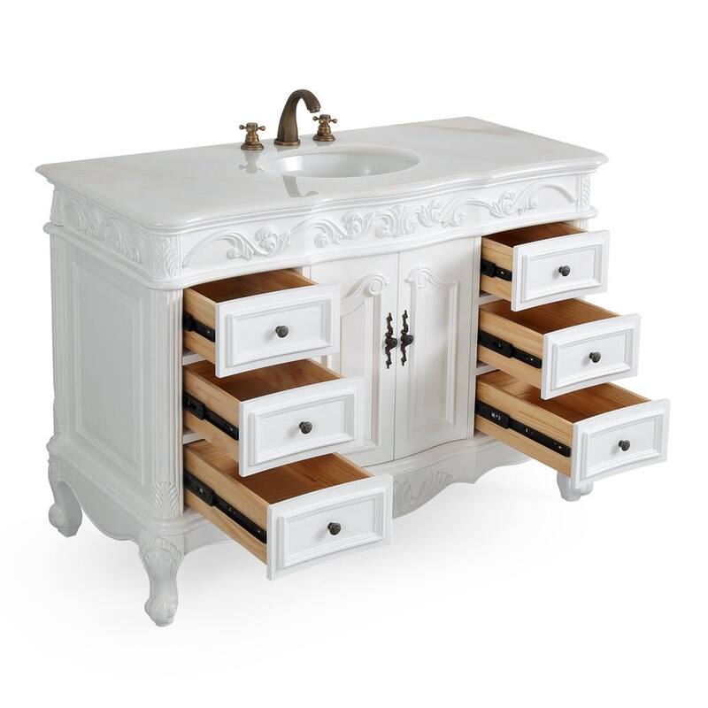 Benton Collection 48 Inch Breston Single Sink Bathroom Vanity