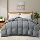 preview thumbnail 11 of 72, Medium Warmth All Season 600 Fill Power White Goose Feather Down Comforter Duvet Insert Twin (68"x88") - Heavyweight Dark Gray