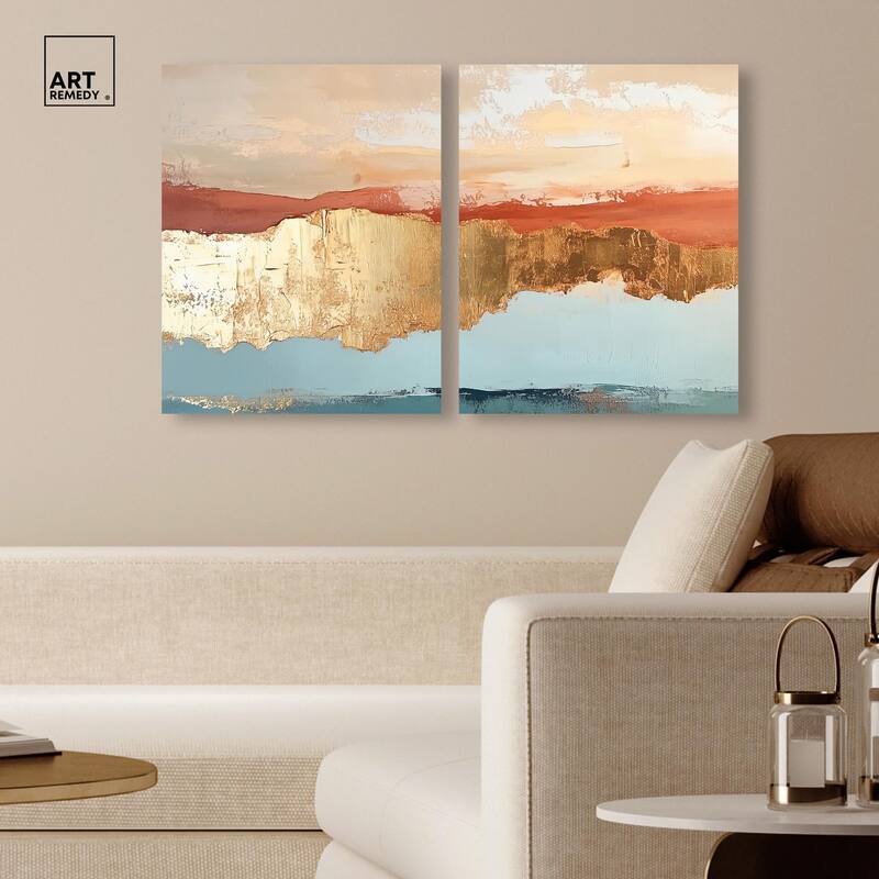 Earthy Glow III Canvas Set of 2 by Art Remedy, Gallery Wrapped