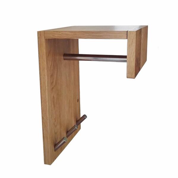 Oakwood Wall Mounted Key Holder Rack Hooks With Decor Shelf Hangers Decrative Modern Design Living Bedroom Bathroom Overstock 23318146 The outer surface allows purses and scarves to be hung and offers. usd