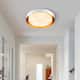 Modern Minimalist Metal Shaded Drum Flush Mount Ceiling Light