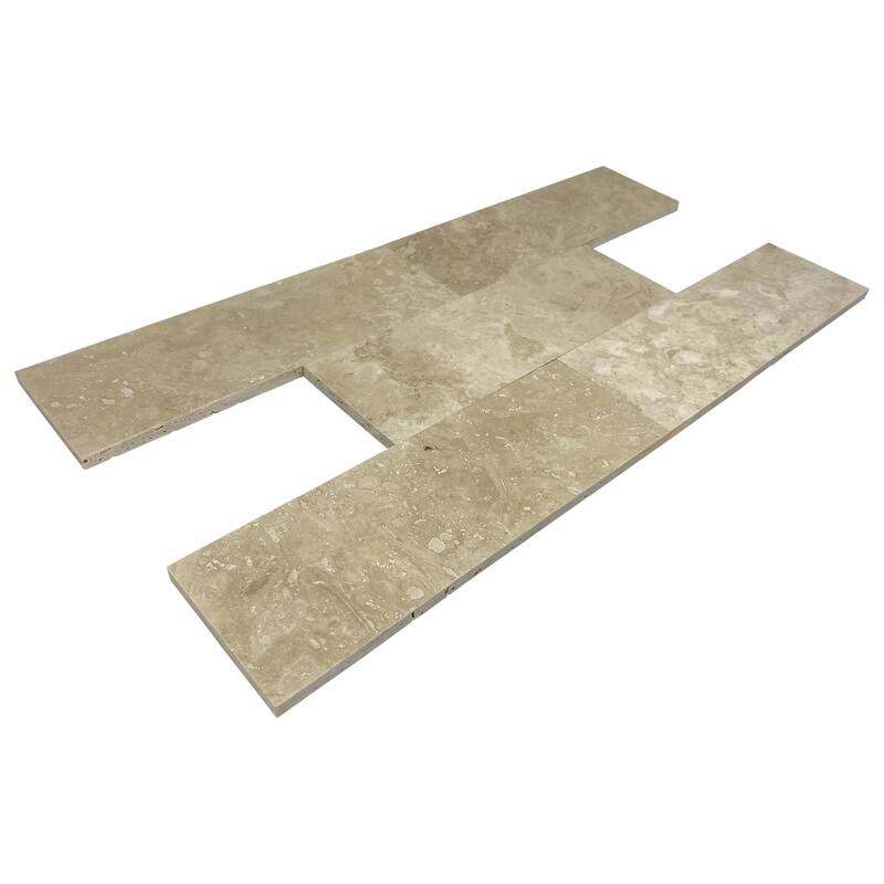 Ivory Travertine 4" x 12" Filled and Honed Tile