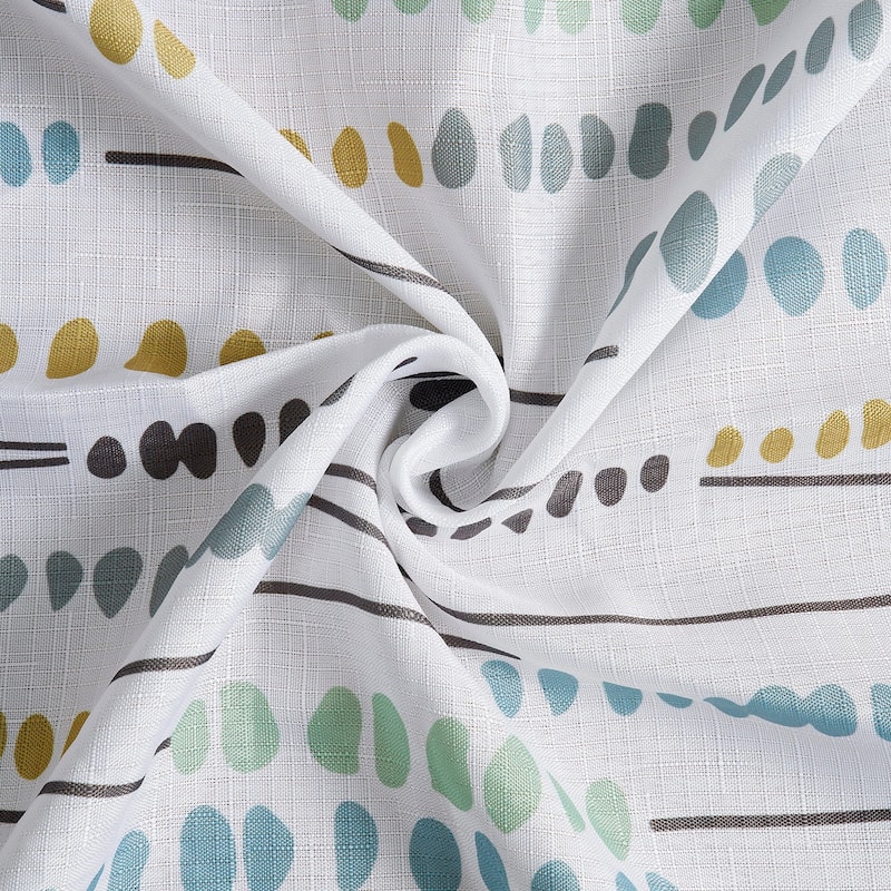 Exclusive Fabrics Blossom Printed Shower Curtains with Hooks Included, 71 Inches Long (1 Panel)