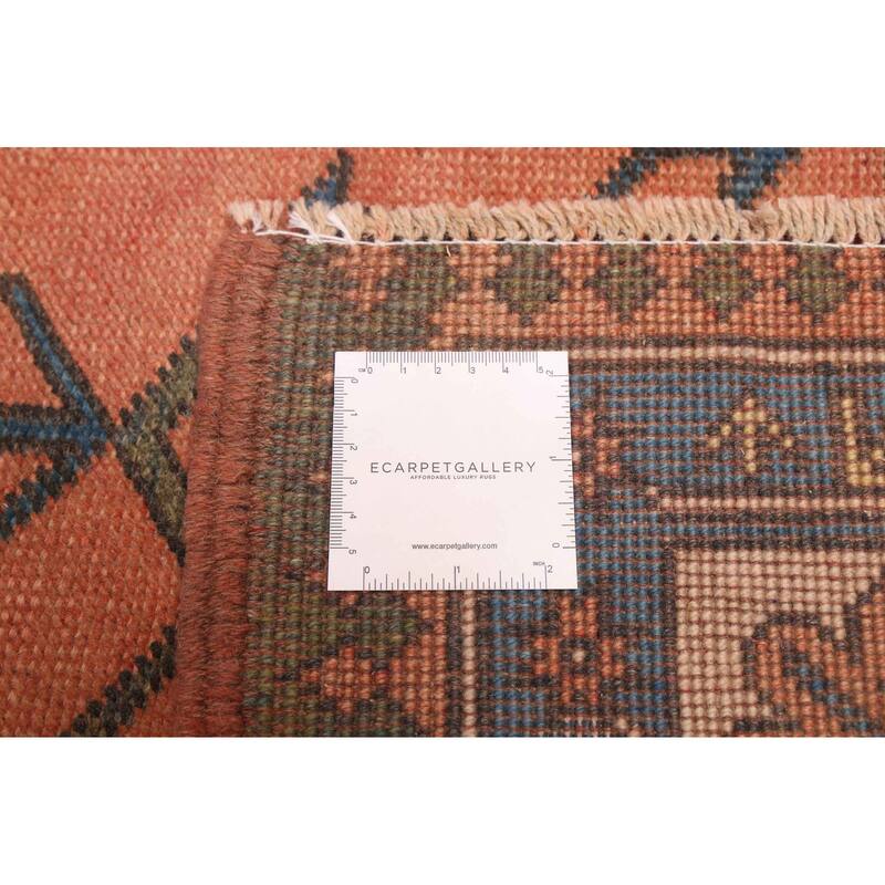 ECARPETGALLERY Hand-knotted Melis Vintage Dark Blue Wool Rug - 7'4 x 10'4